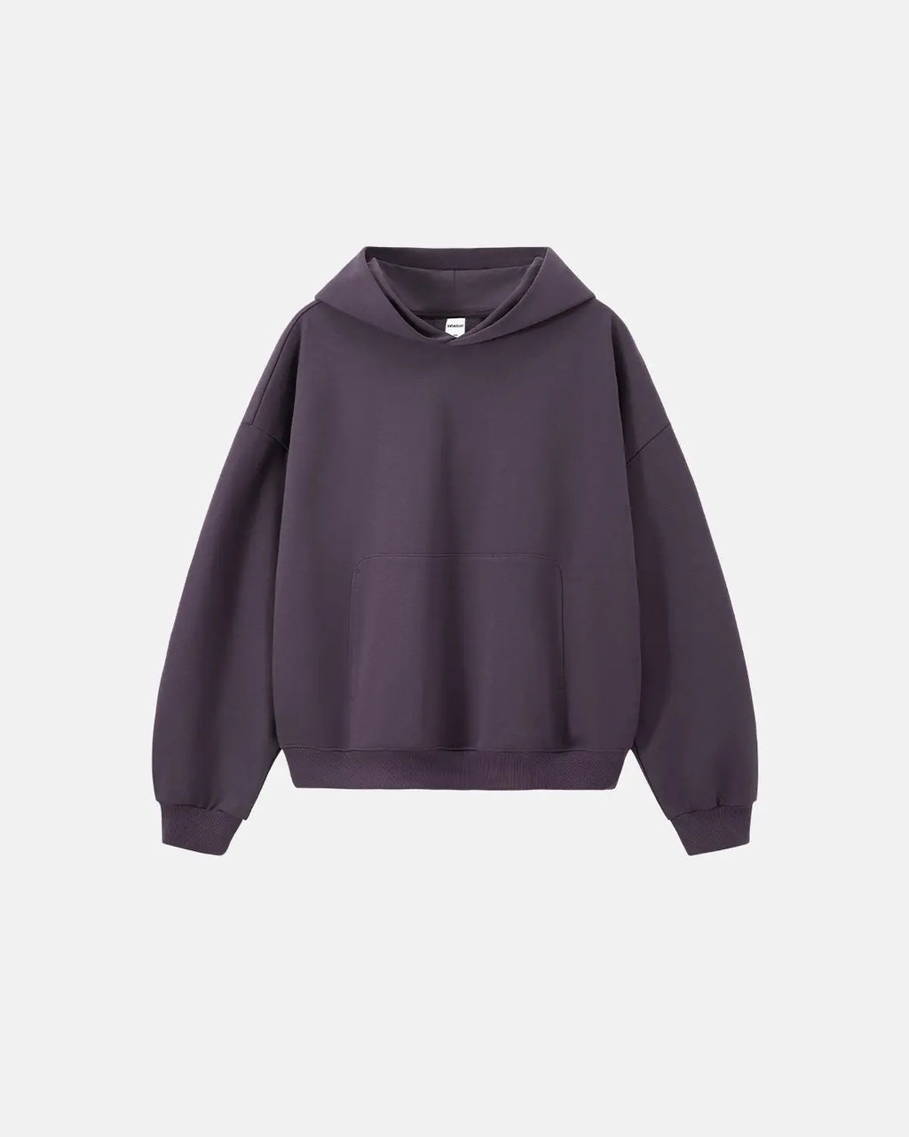 Blank boxy fit French terry hoodie by Flation Streetwear, featuring a relaxed fit and casual French terry fabric.