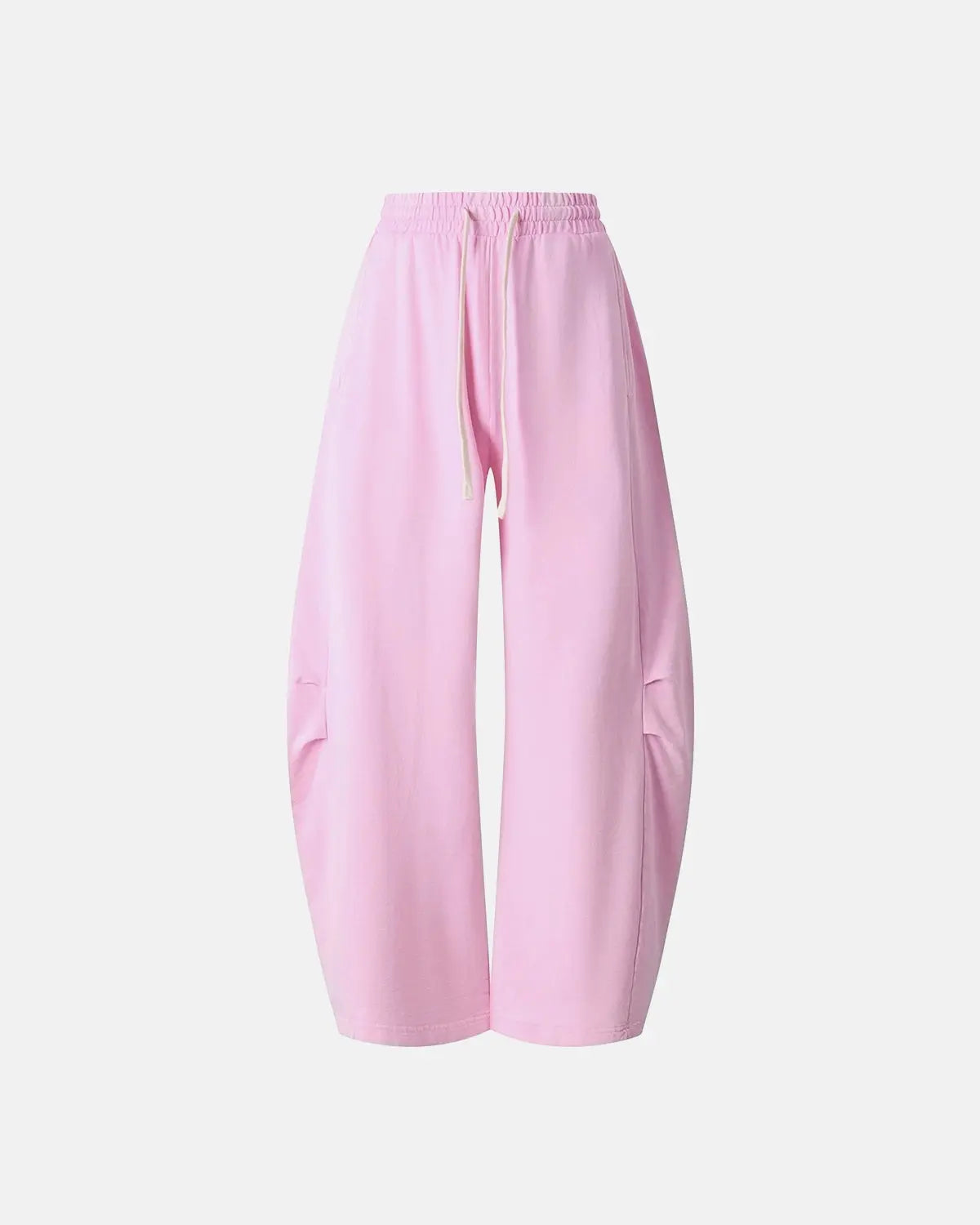 Distressed acid washed barrel sweatpants by Inflation Streetwear showing a relaxed fit and faded, vintage-style denim fabric.
