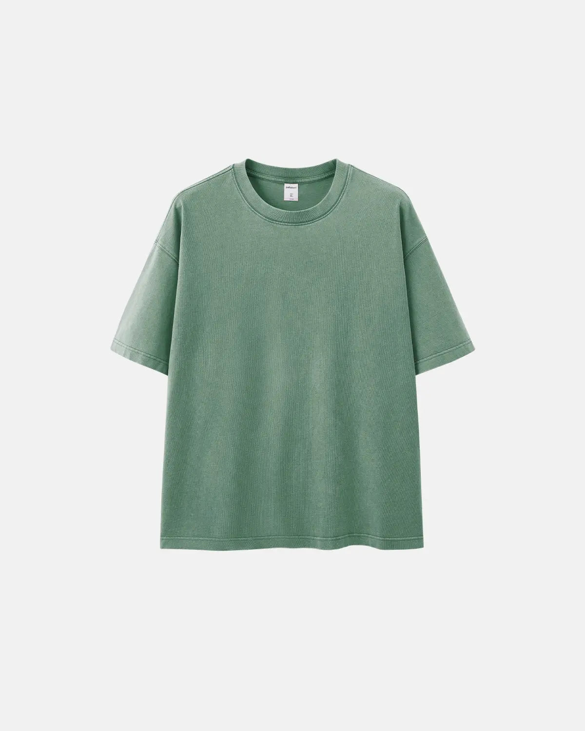 Flation heavyweight oversized washed T-shirt, relaxed fit, soft fabric, in muted washed colors, streetwear style.
