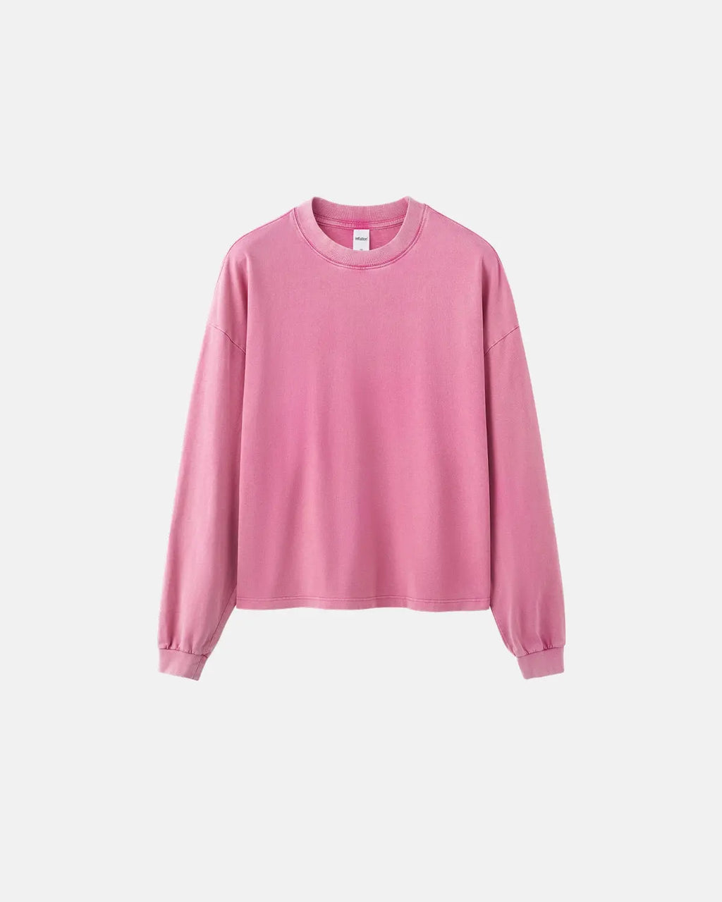 Distressed washed long sleeve tee from Flation Streetwear, featuring a relaxed fit with a vintage, worn-in look.
