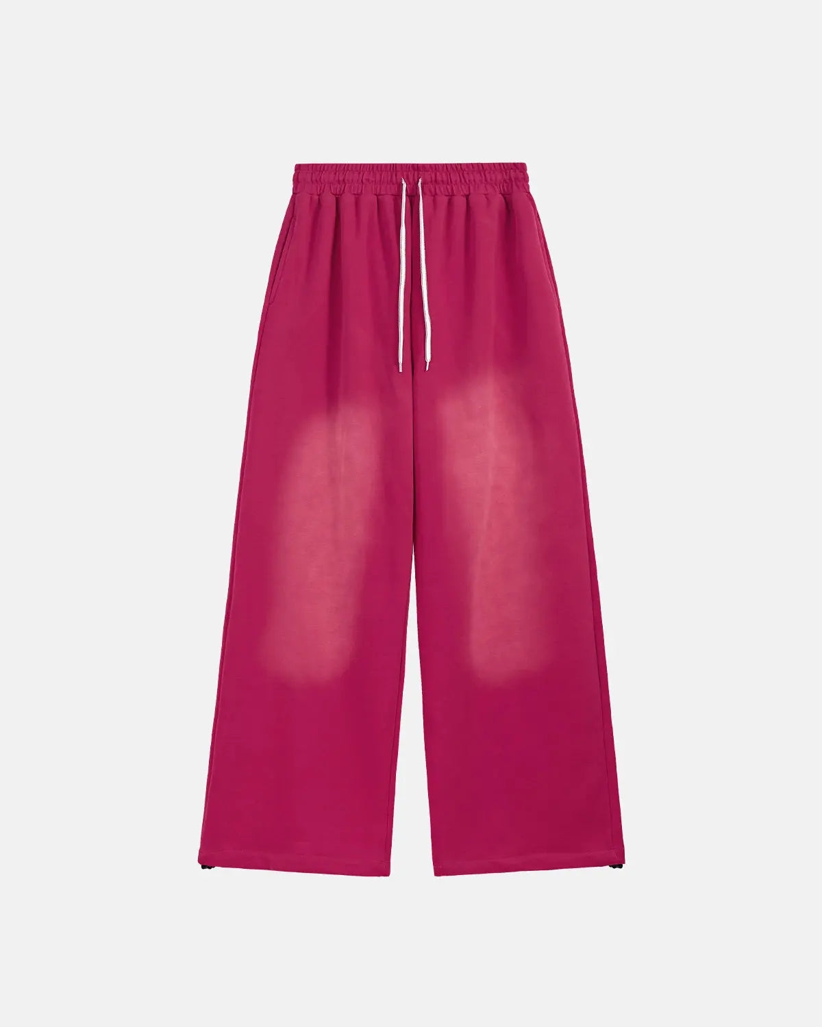 Monkey Washed Straight-leg Sweatpant by Flation, light wash denim with relaxed fit, featuring side pockets and elastic waistband.
