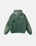 Graphic Monkey Wash Zip Up Hoodie by Flation Streetwear, featuring a colorful monkey graphic on a casual zip-up hoodie.