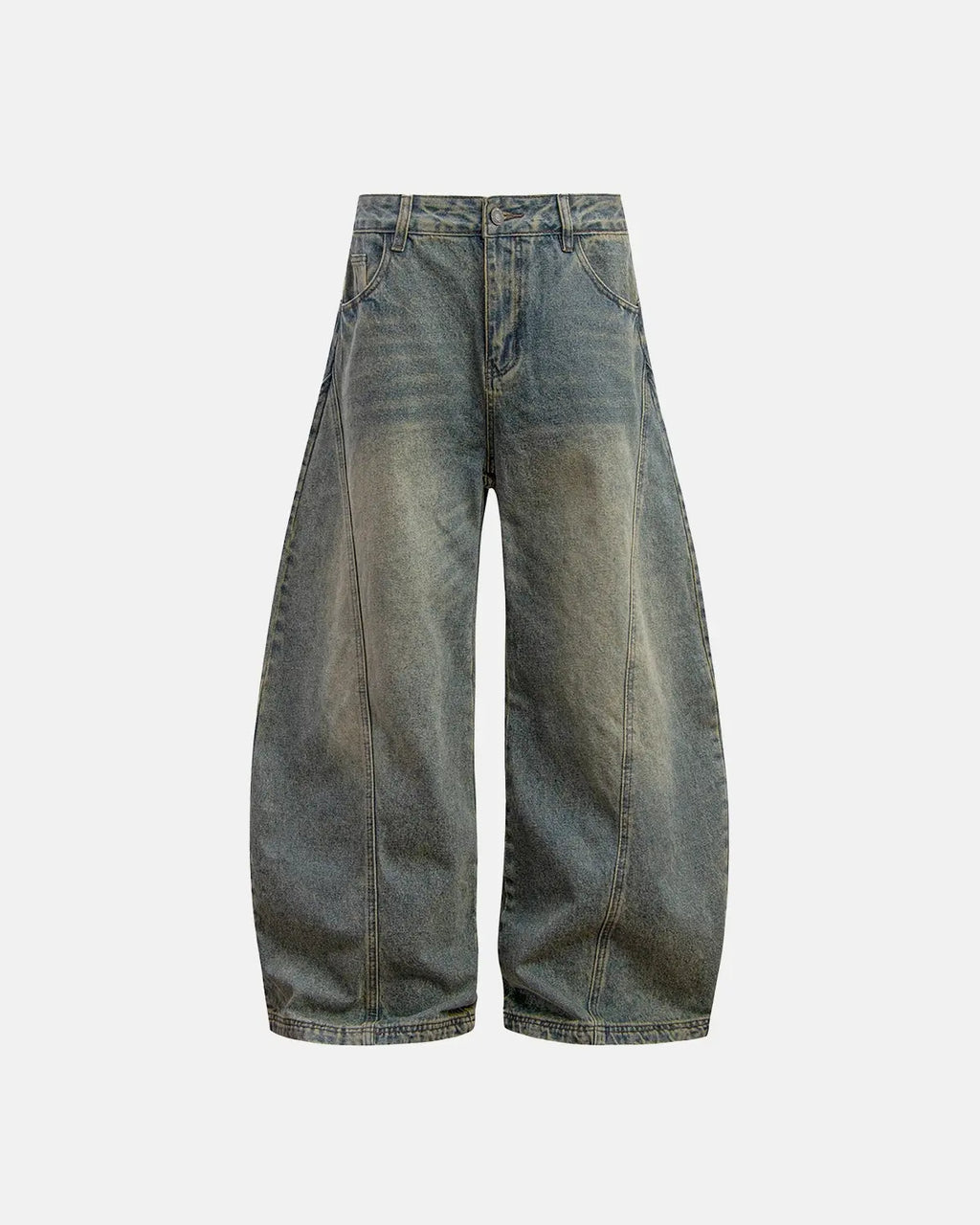 Flation Super Barrel Baggy Jeans, men's streetwear pants with a relaxed fit, featuring a baggy style and casual denim fabric.