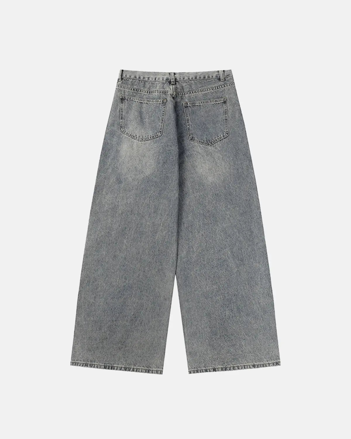 Flation Star Patched Baggy Jeans featuring distressed denim with star patches and a relaxed, streetwear style.