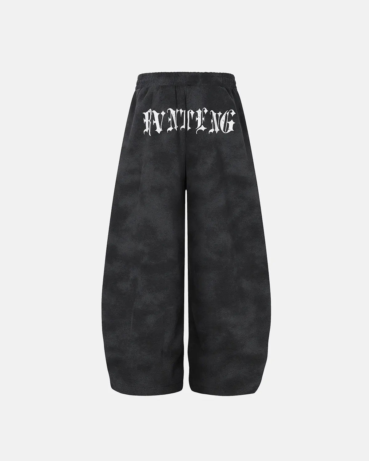 Washed Cross Barrel Sweatpants by INFLATION, featuring a relaxed fit and cross barrel design in soft, distressed fabric.