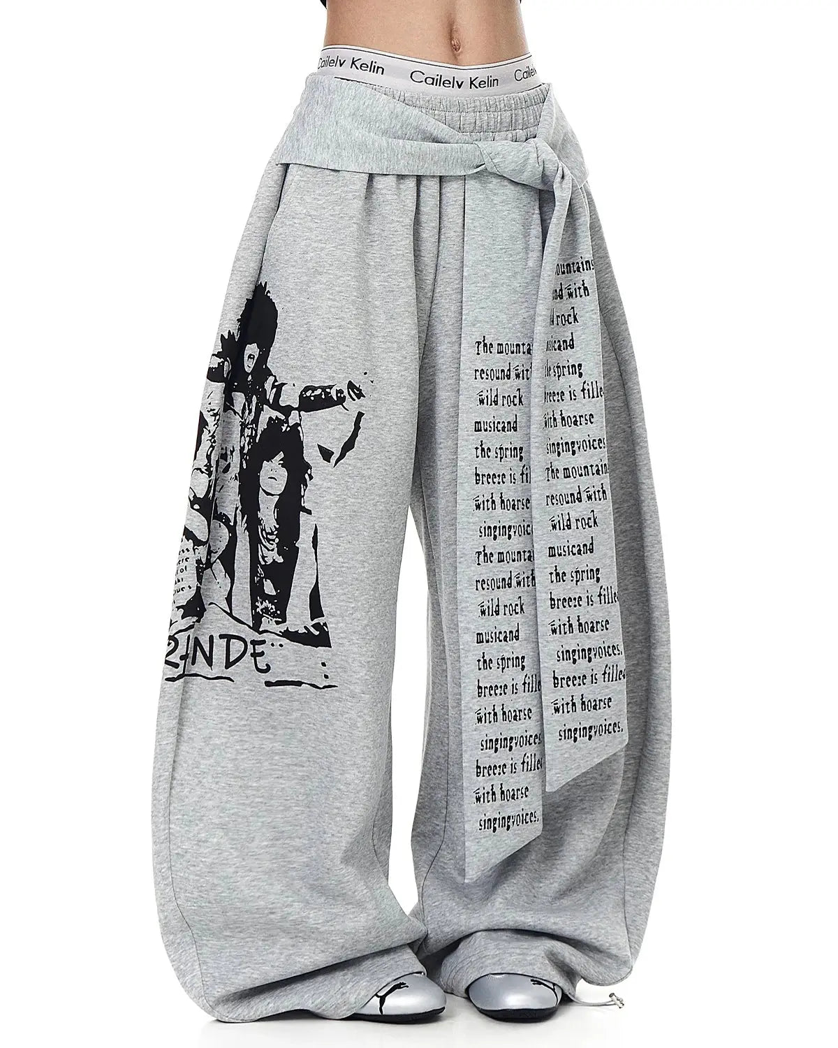 Inflation Graphic Printing Baggy Sweatpants with bold streetwear design, featuring relaxed fit and vibrant artwork on soft fabric.