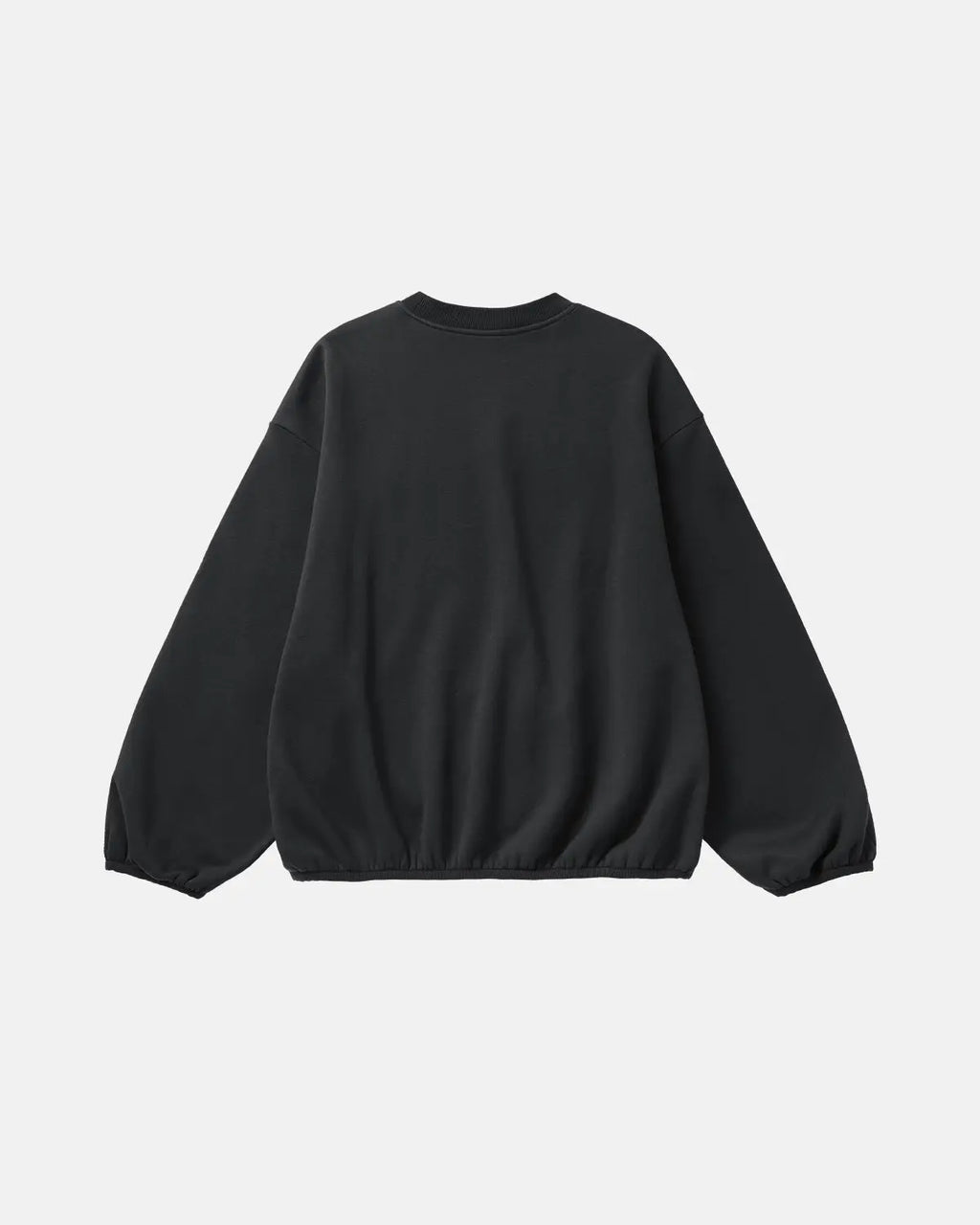 Flation premium boxy crewneck sweatshirt in neutral color, showcasing a relaxed fit and soft fabric for streetwear style.