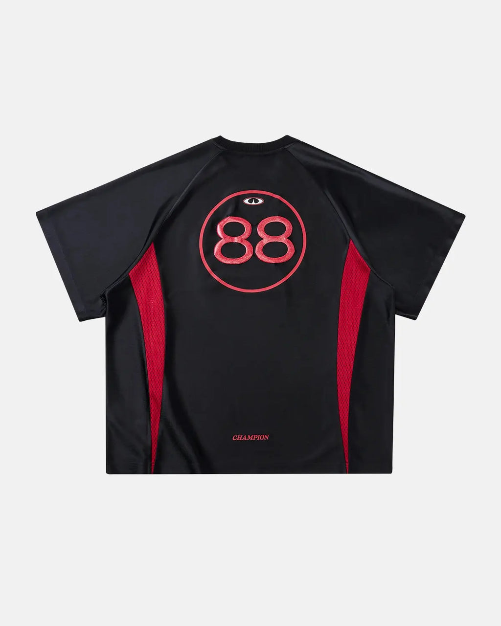 Retro colorblock football jersey by Inflation Streetwear featuring bold panels and vintage-inspired sports style.