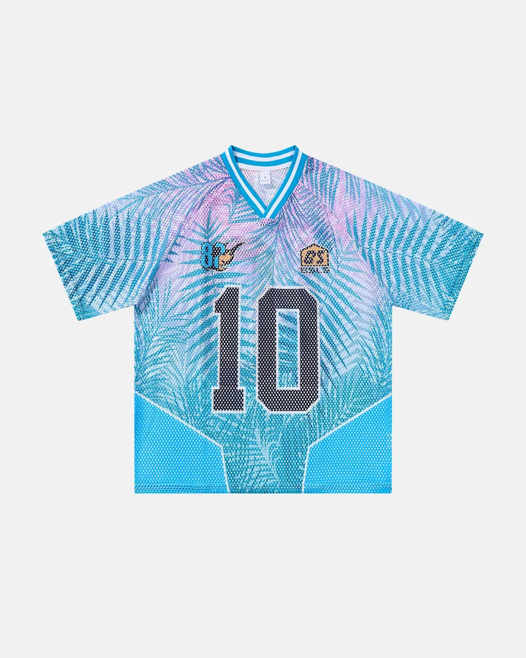 Oversized mesh football jersey by INFLATION featuring breathable fabric and bold streetwear style.