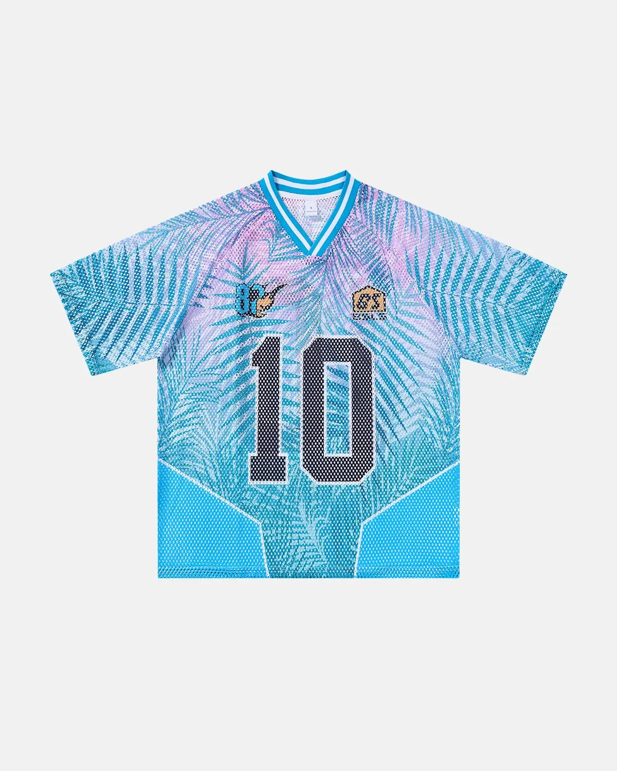 Oversized mesh football jersey by INFLATION featuring breathable fabric and bold streetwear style.