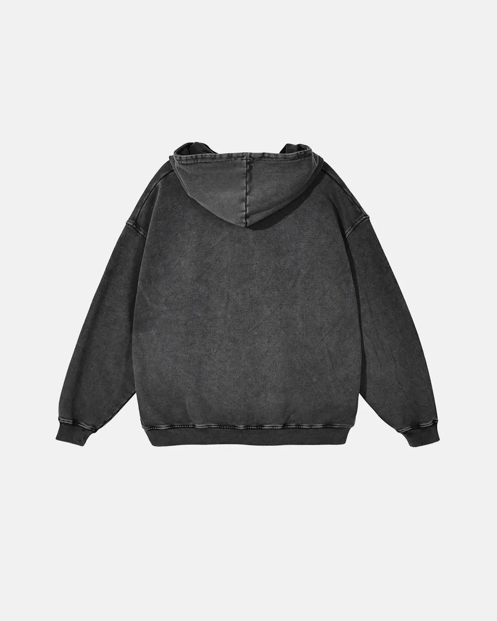 Inflation Streetwear French Terry Washed Distressed Hoodie with a relaxed fit and casual, worn-in style.