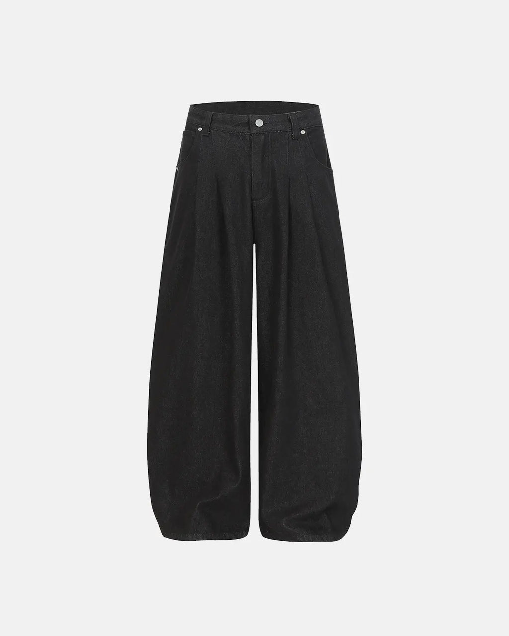 Inflation Heavyweight Baggy Raw Wide-Leg Jeans, men's streetwear pants with a relaxed fit and raw denim finish.