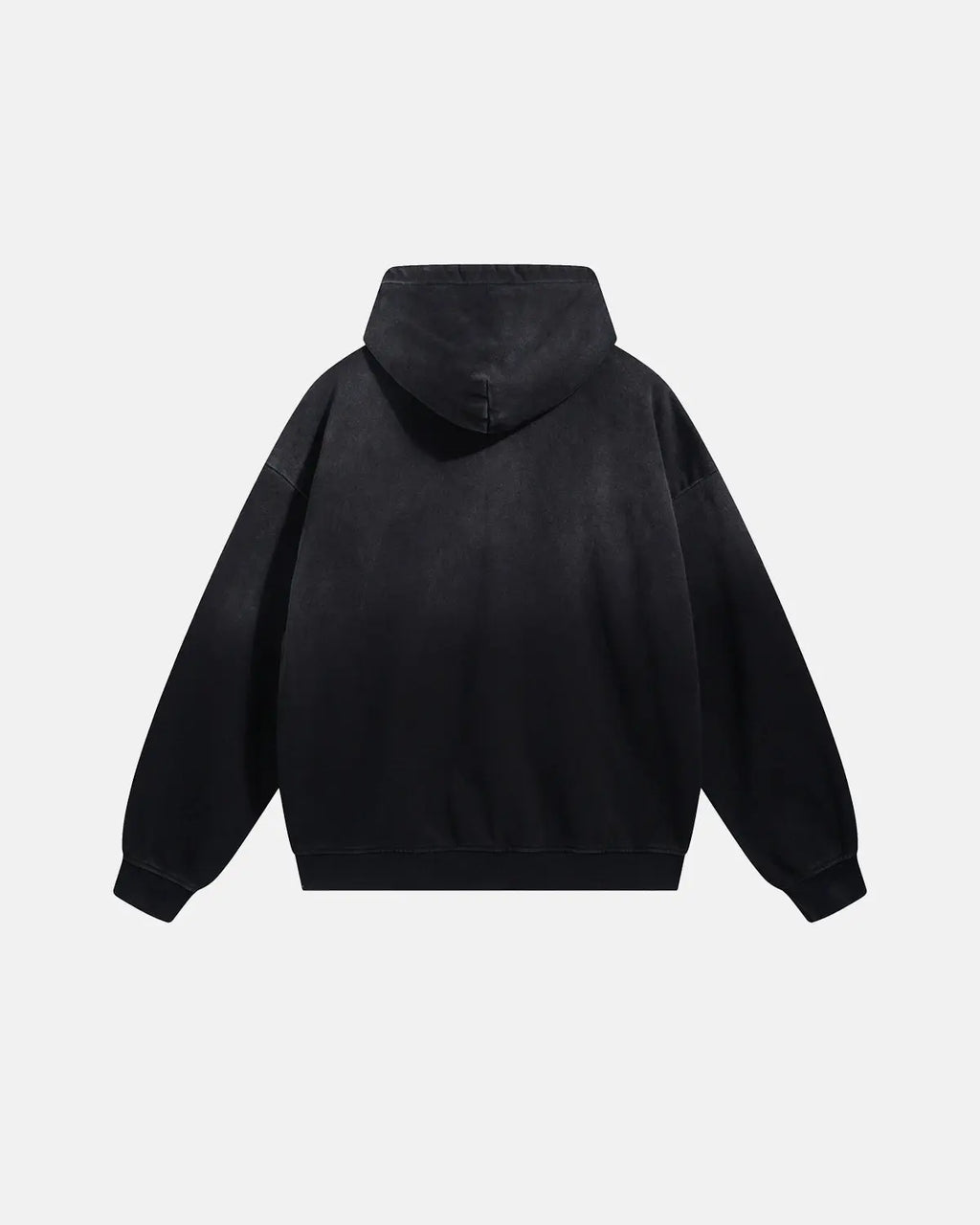 Flation Monkey Wash French Terry Zip Up Hoodie in gray with front pockets and adjustable drawstring hood.