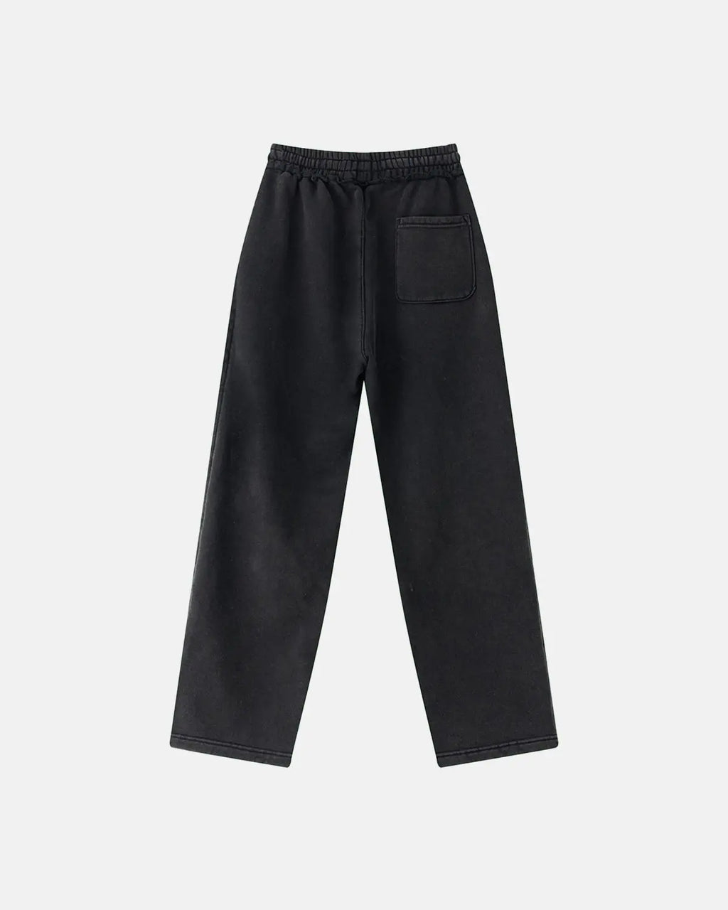 Pair of Flation Wash Patchwork Straight Leg Sweatpants with a relaxed fit and stylish distressed detailing, casual streetwear style.