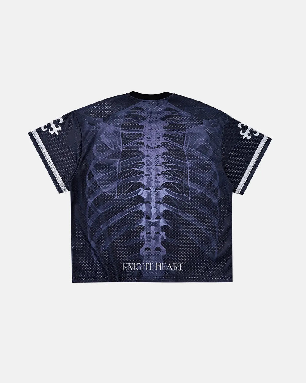 Inflation X-Ray Skeleton Graphic Mesh Jersey showing a detailed skeletal print on breathable mesh fabric.