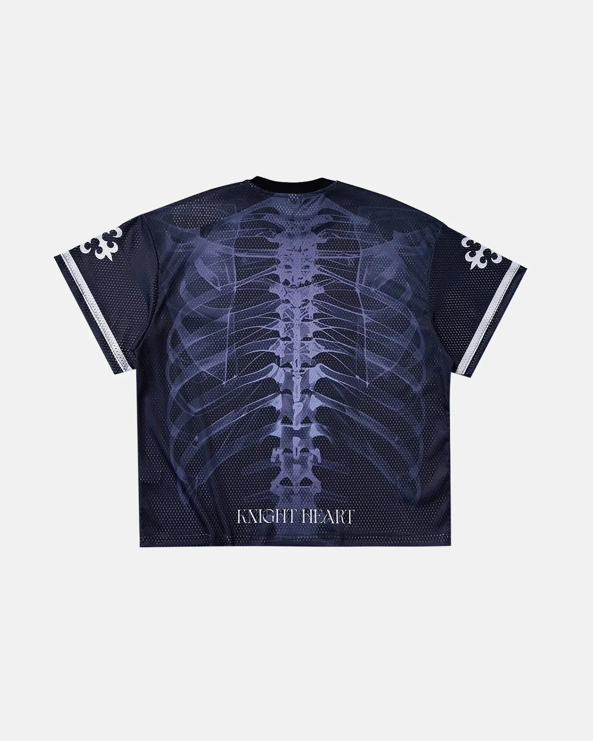 Inflation X-Ray Skeleton Graphic Mesh Jersey showing a detailed skeletal print on breathable mesh fabric.