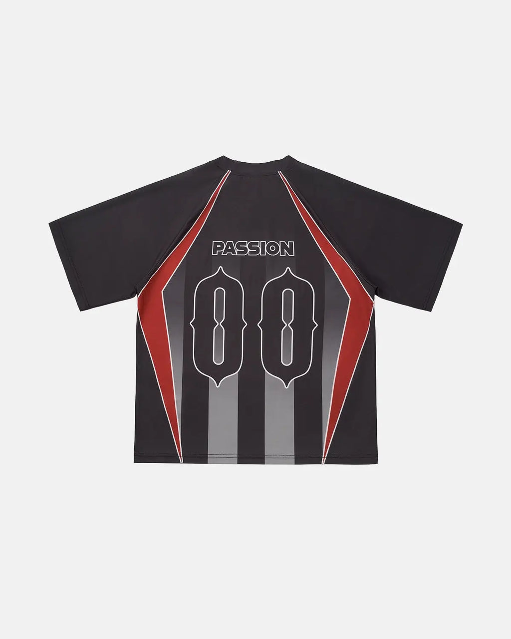 Color block letter graphic jersey tee from Flation Streetwear, featuring bold, colorful letter designs on a casual cotton shirt.