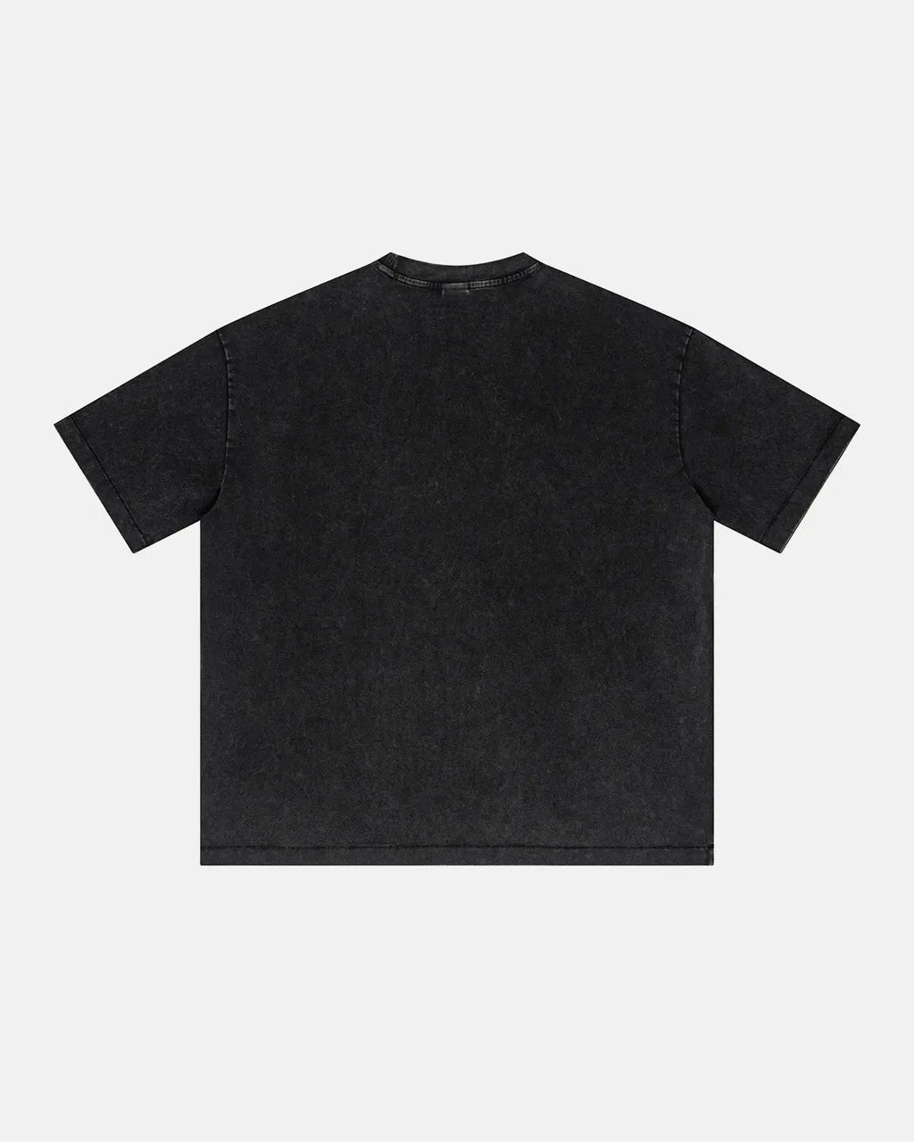 Vintage Graphic Snow Washed T-Shirt by INFLATION with retro design, soft fabric, and relaxed fit, displayed on a hanger.