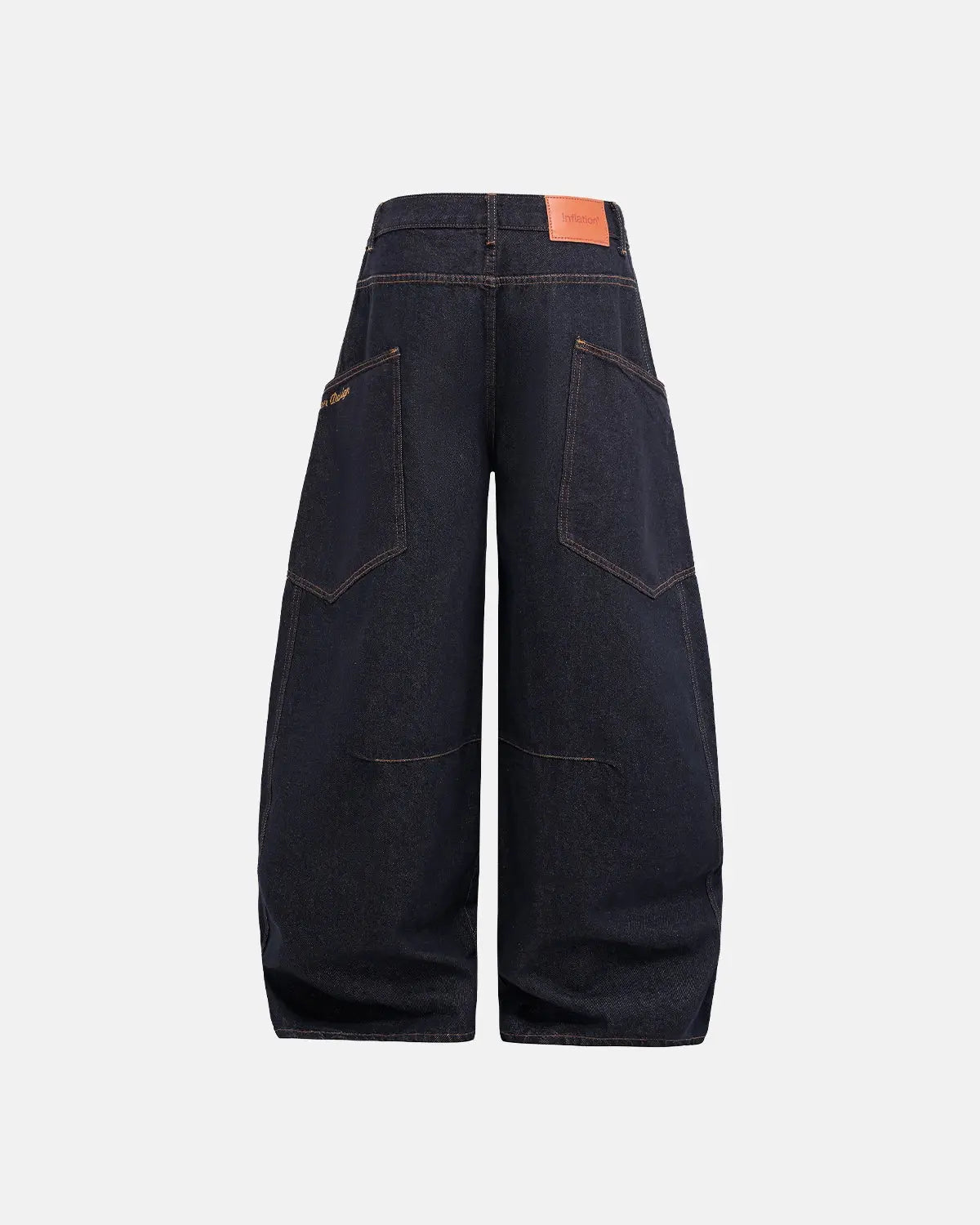 Flation Super Raw Barrel Jeans from Inflation Streetwear featuring distressed denim, relaxed fit, and raw hem details.