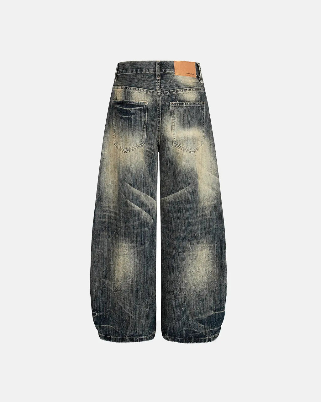 Inflation Bamboo Weave Barrel Baggy Jeans featuring relaxed fit and woven bamboo-style design for stylish streetwear.
