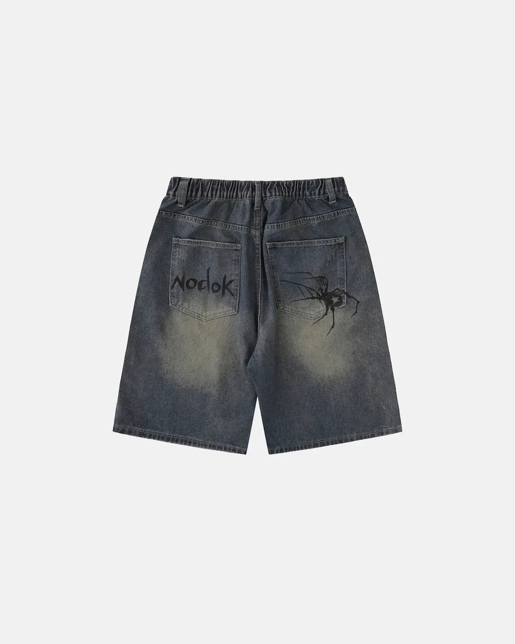 Flation Spider Straight Leg Jorts, casual streetwear pants with a relaxed fit and graphic design, shown in a stylish image.