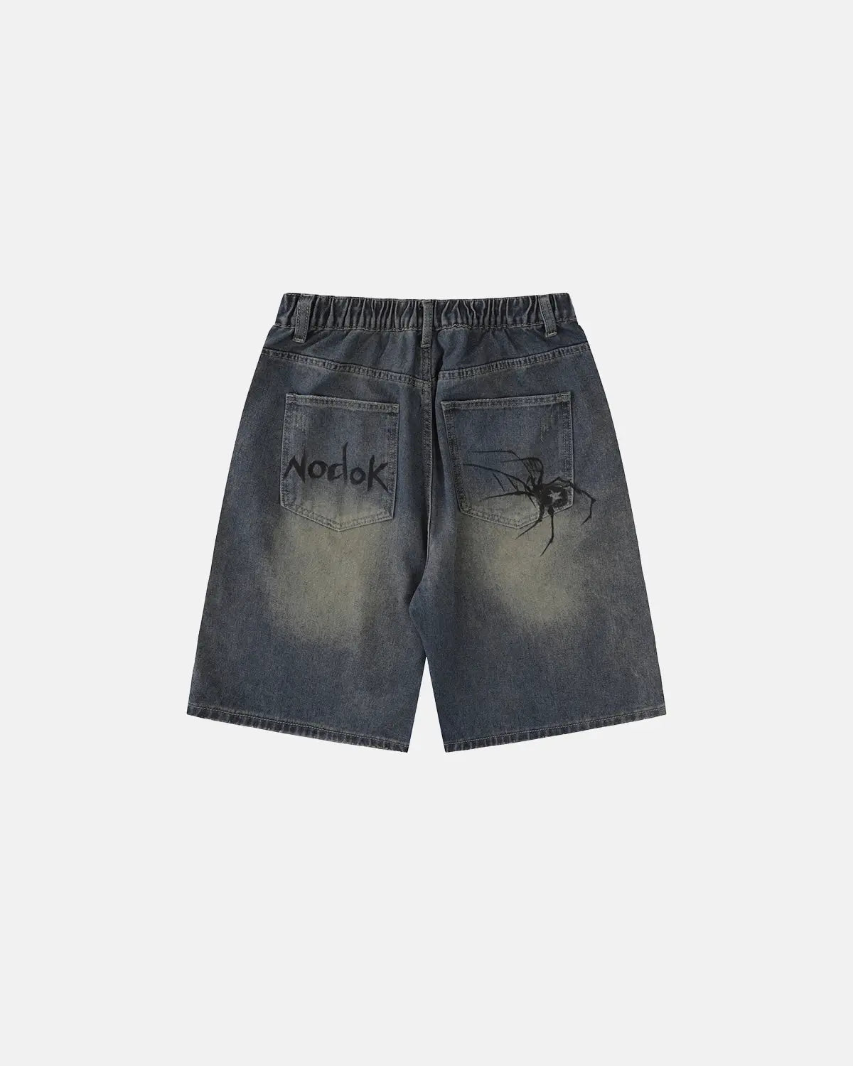 Flation Spider Straight Leg Jorts, casual streetwear pants with a relaxed fit and graphic design, shown in a stylish image.