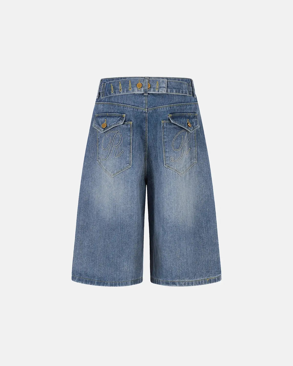 Inflation brand cinch back bamboo weave long jorts pants with relaxed fit and natural fiber texture displayed in the image.
