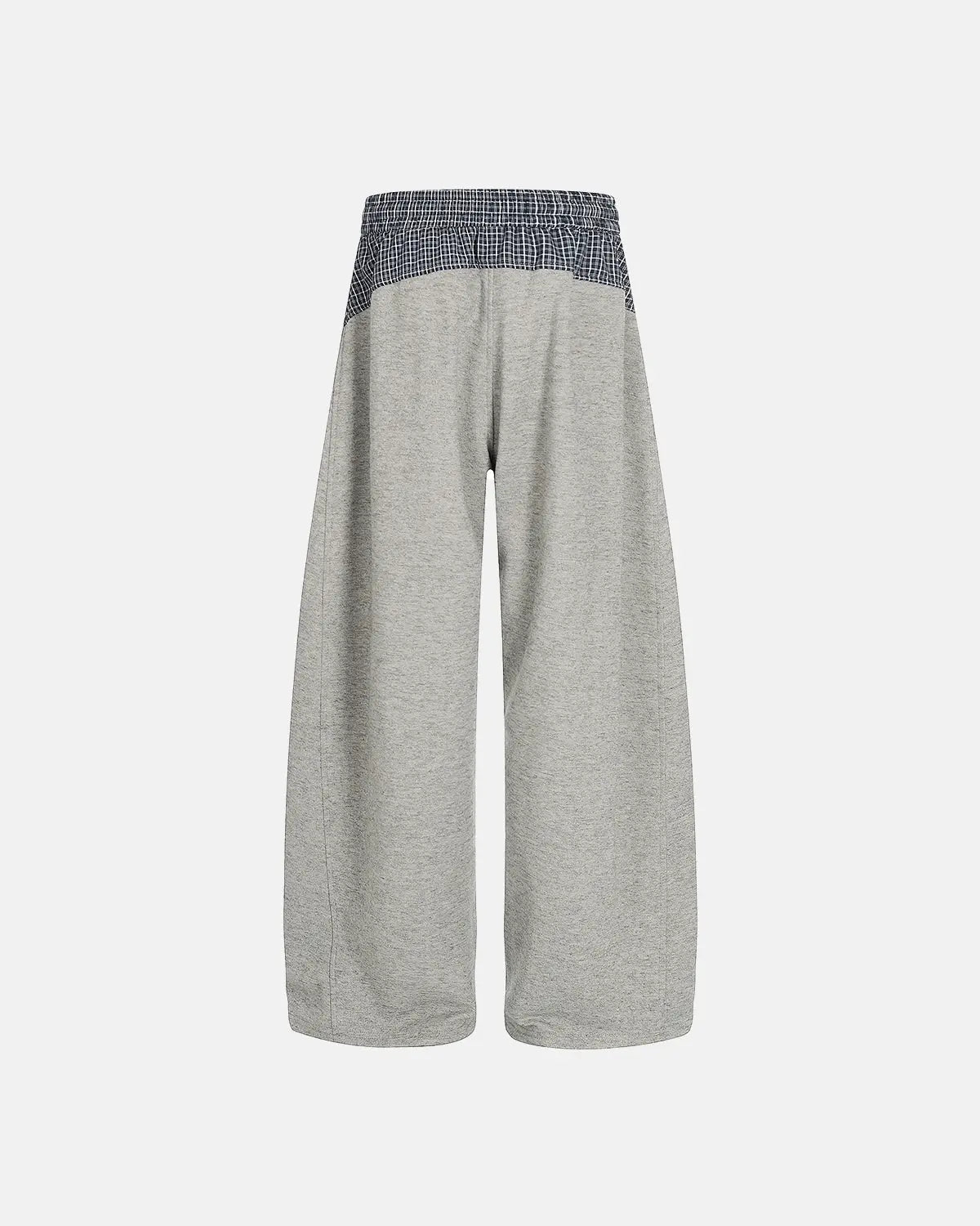 Plaid layered baggy sweatpants by INFLATION with a relaxed fit and streetwear style, featuring a plaid pattern and layered design.