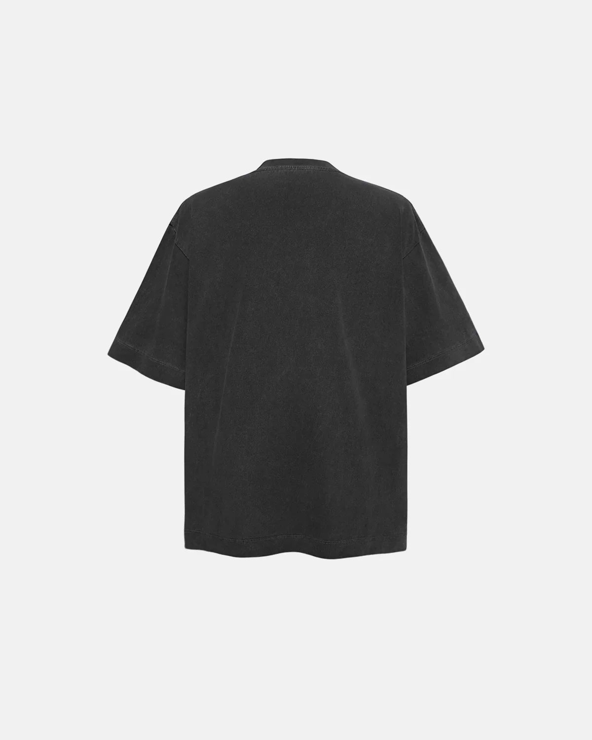 Black washed gothic graphic T-shirt by INFLATION, featuring dark artistic print on soft, vintage-style streetwear T-shirt.