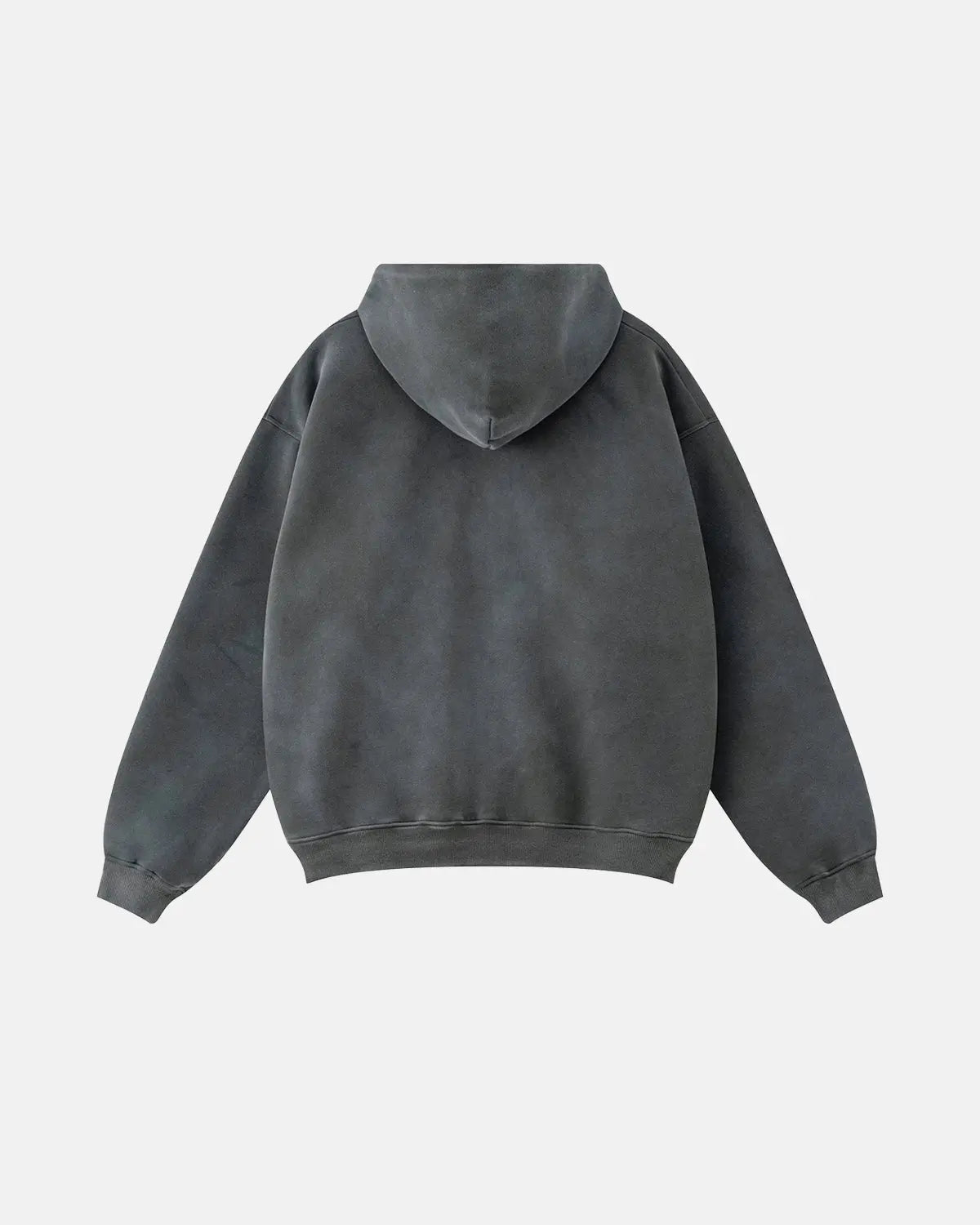 Flation streetwear acid washed zip-up hoodie featuring a casual fit and stylish design, with a front zipper and hood.