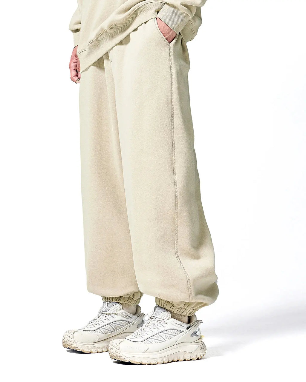 Relaxed fit cozy joggers by INFLATION Streetwear, showing soft fabric, elastic waistband, and relaxed fit for casual comfort.