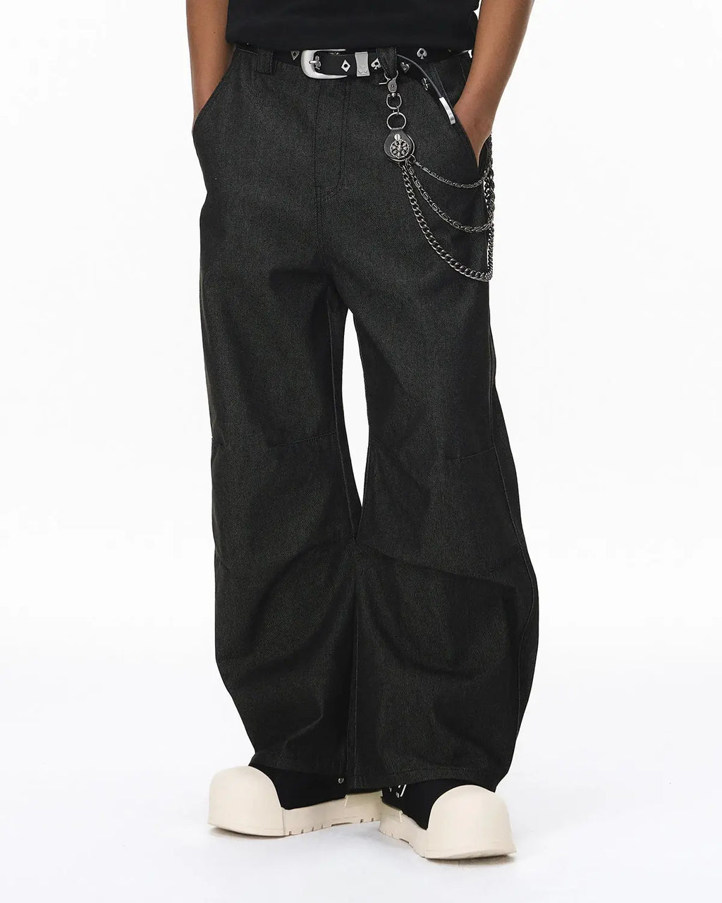 Raw Baggy Barrel Jeans by Flation Streetwear featuring a loose fit and distressed denim style.