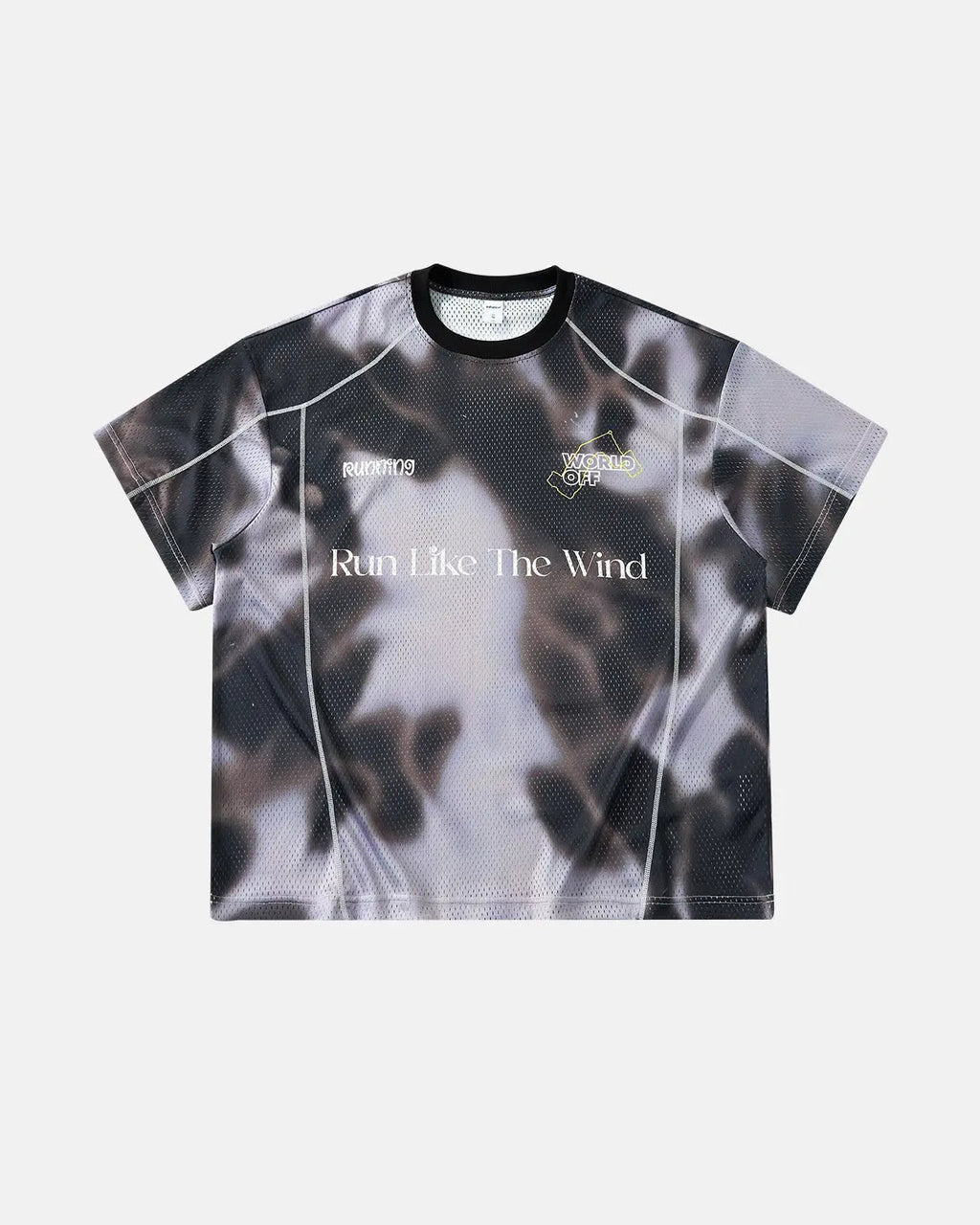 Breathable mesh digital printing jersey by INFLATION featuring vibrant streetwear design and lightweight, breathable fabric.