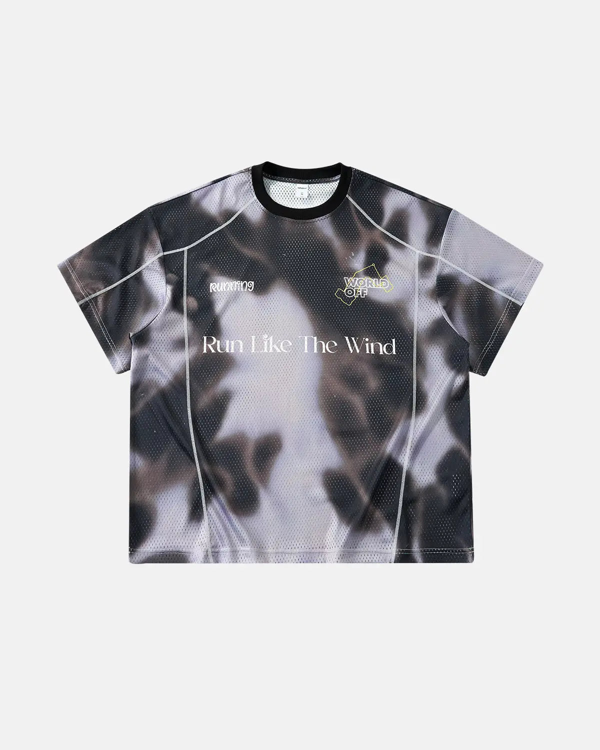 Breathable mesh digital printing jersey by INFLATION featuring vibrant streetwear design and lightweight, breathable fabric.