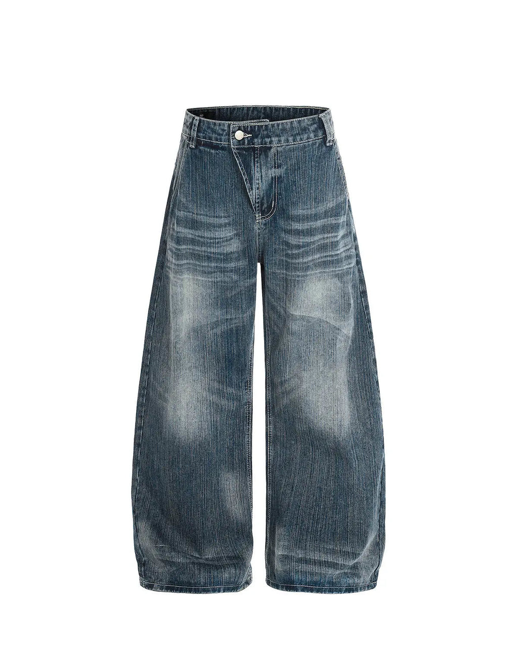 Inflation Streetwear textured bamboo weave denim jeans, stylish pants with unique woven fabric and modern design.