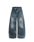 Inflation Streetwear textured bamboo weave denim jeans, stylish pants with unique woven fabric and modern design.