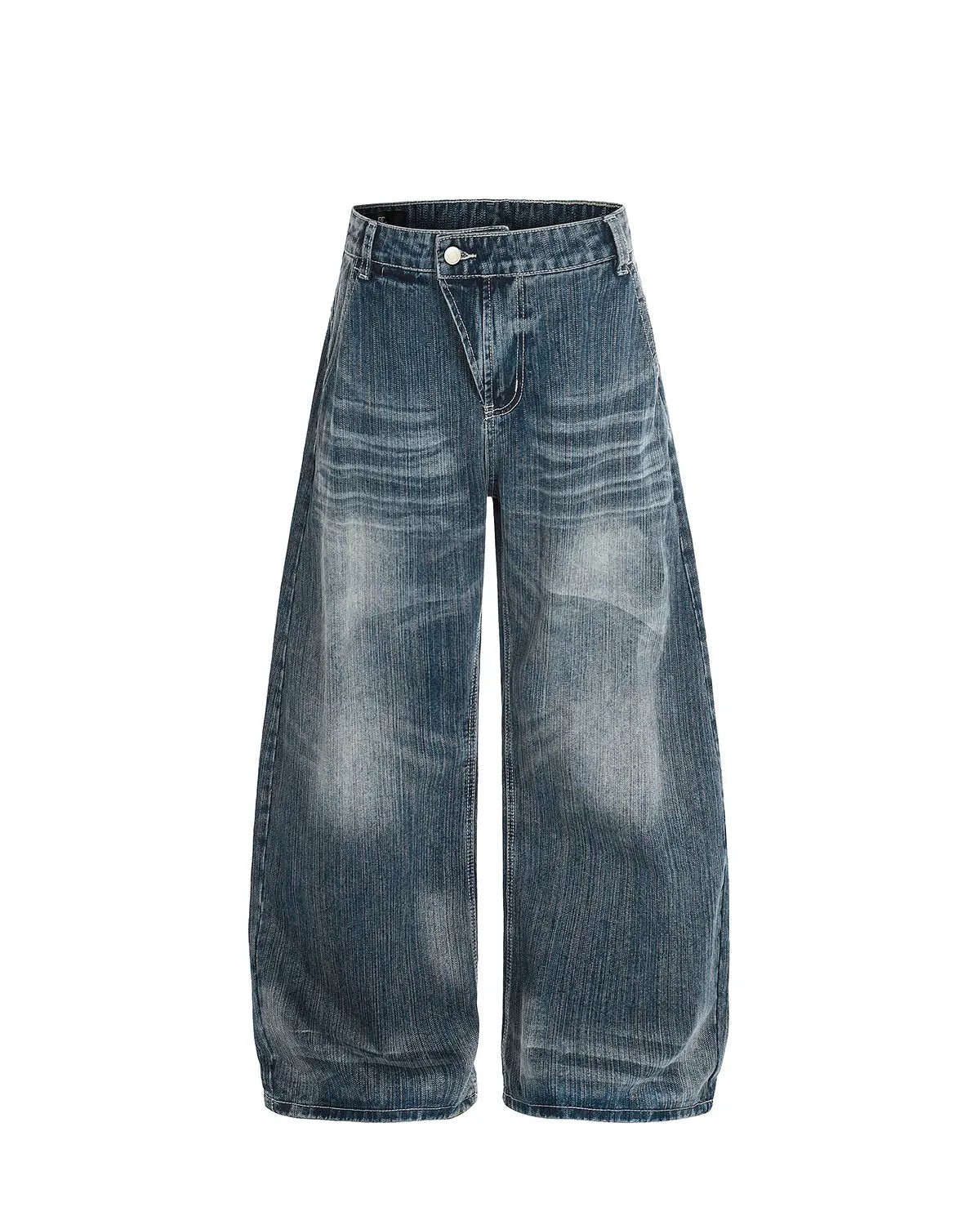 Inflation Streetwear textured bamboo weave denim jeans, stylish pants with unique woven fabric and modern design.