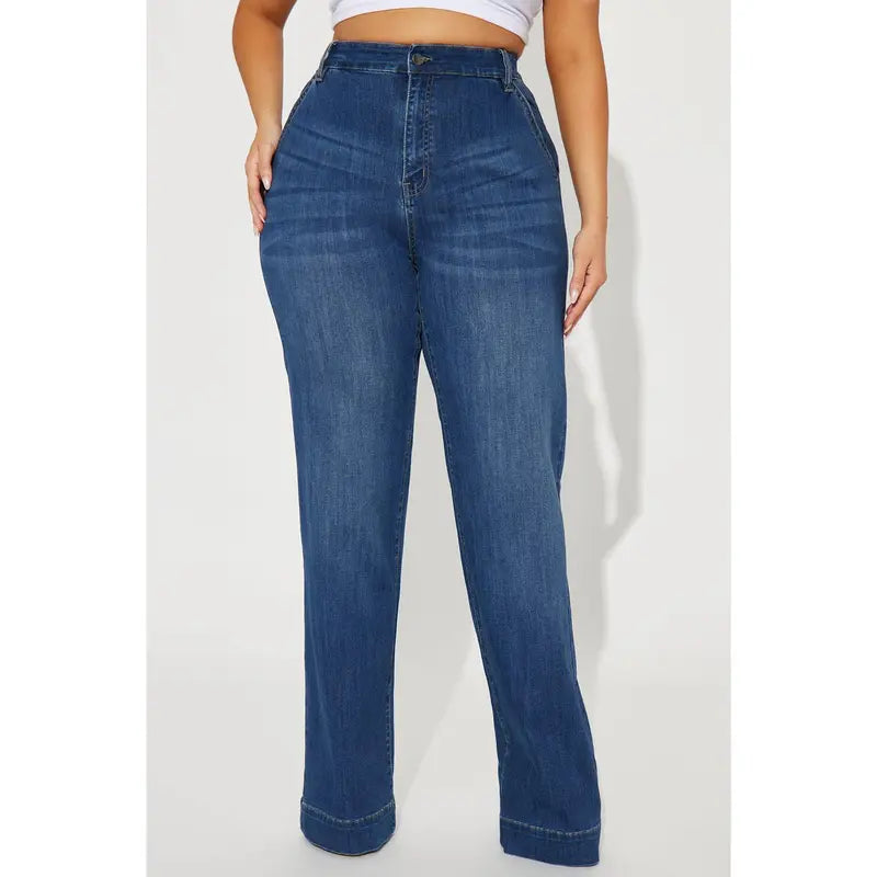 Women's Tall Margot Stretch Trouser Denim Jeans Dark Wash