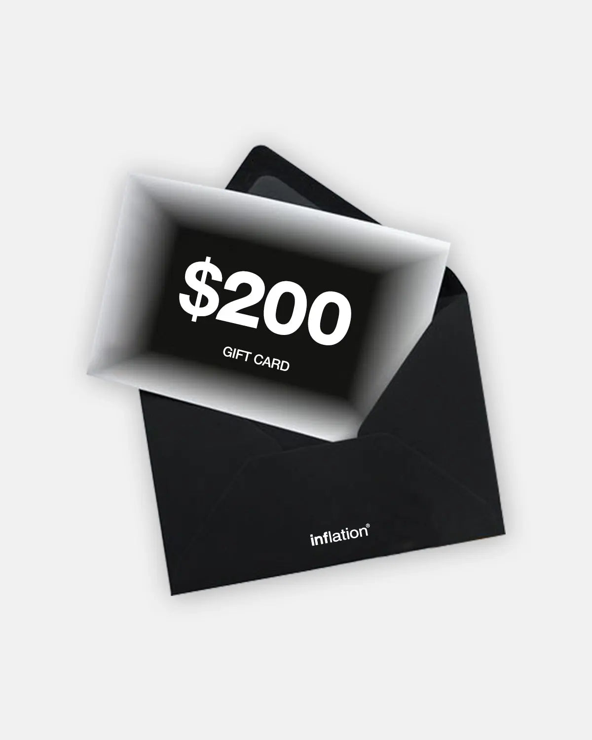 Inflation streetwear e-gift card with modern design, suitable for gifting to fashion enthusiasts and streetwear fans.