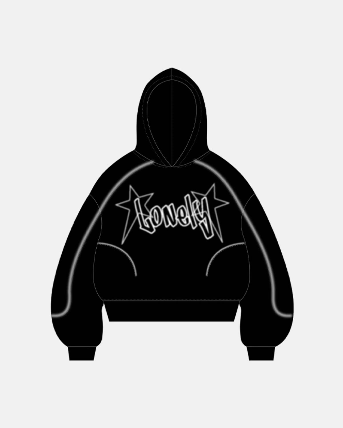 Flation Stitching Spray-Painted Hoodie featuring colorful, artistic stitching details and a casual streetwear style.