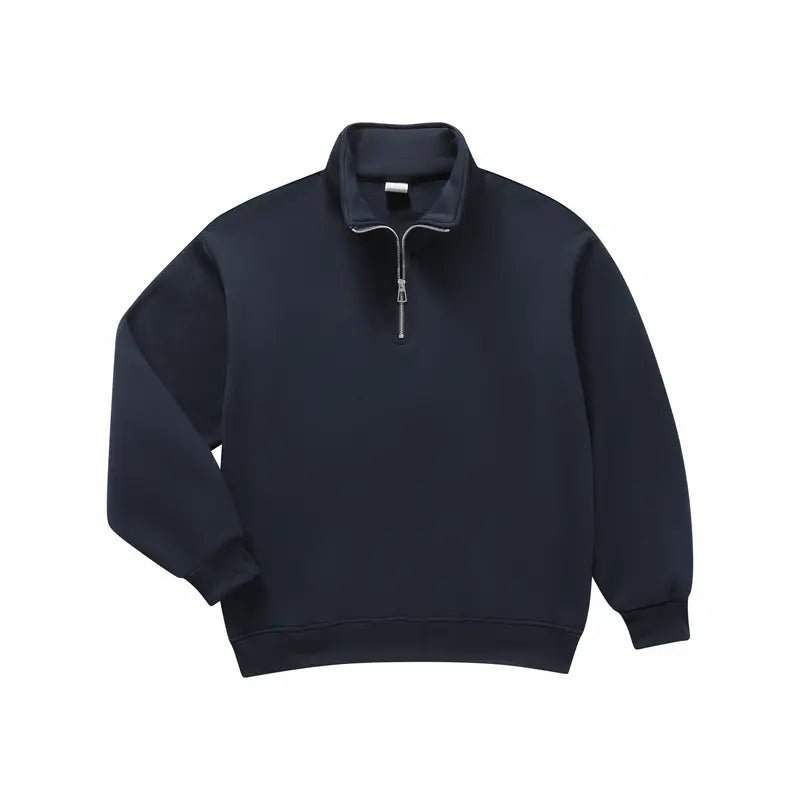 Men's Minimalist Half Zip Drop Shoulder Regular Fit Hoodie