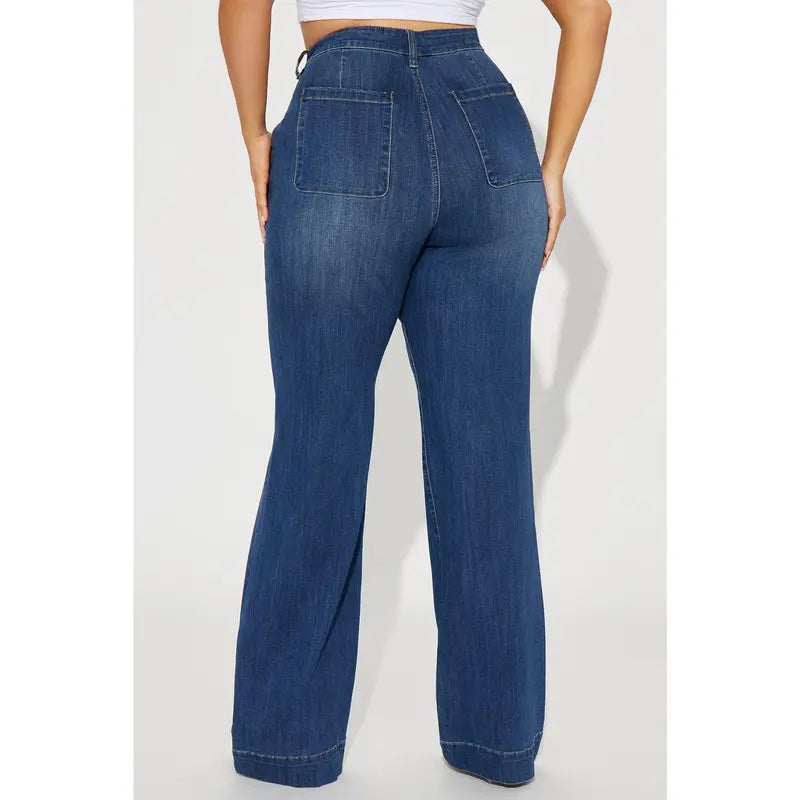 Women's Tall Margot Stretch Trouser Denim Jeans Dark Wash
