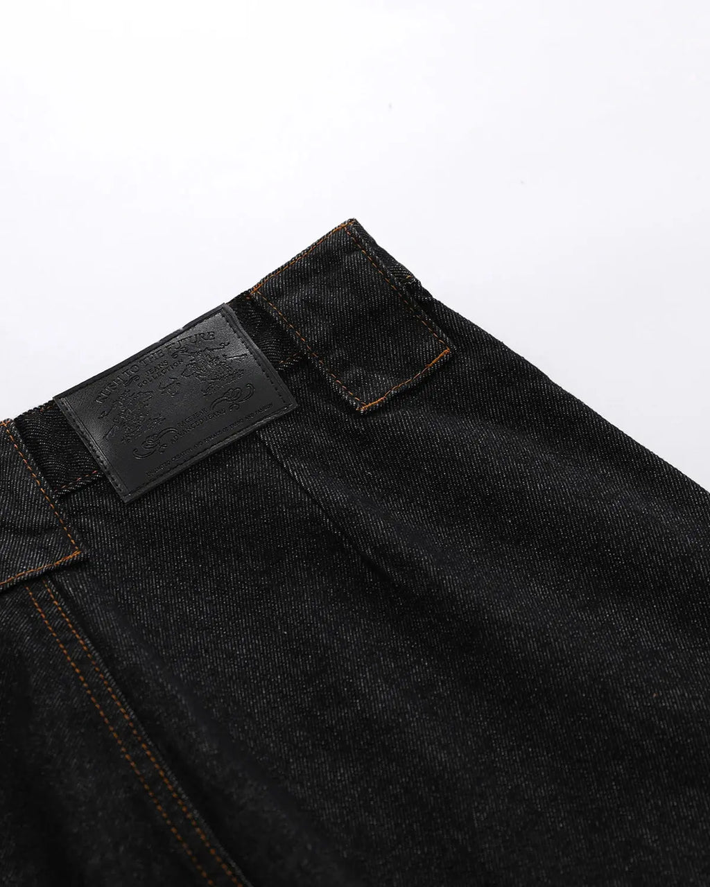 Layered utility baggy jorts by INFLATION, casual denim pants with multiple pockets and a relaxed fit for streetwear style.