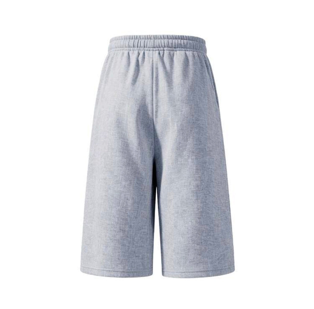Flation Trending Long Jogger Shorts in black with elastic waistband and tapered fit, casual athletic style for comfortable wear