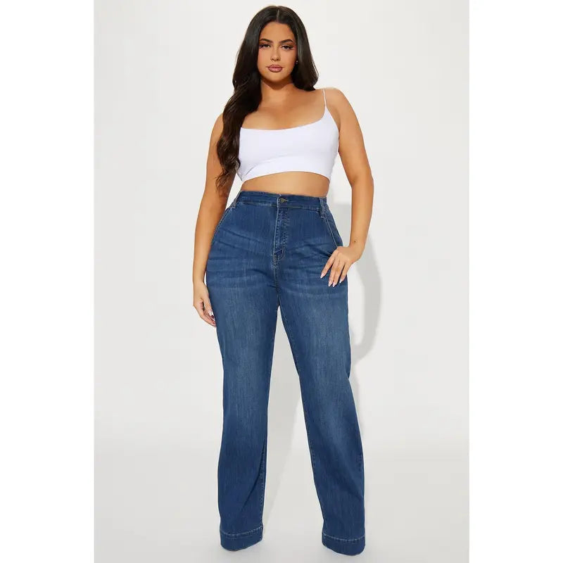 Women's Tall Margot Stretch Trouser Denim Jeans Dark Wash