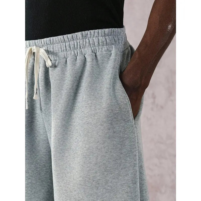 Men's Street Style Badge Graphic Loose Fit Sports Pants