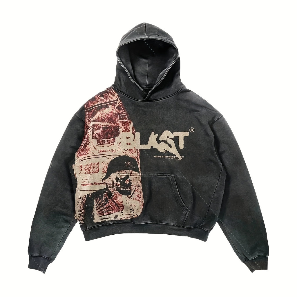 Unisex Y2K Gothic Harajuku Casual Skull Print Hoodie