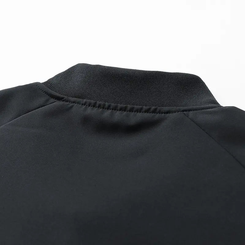 Men's Vintage Plain Long Sleeve Baseball Bomber Jacket
