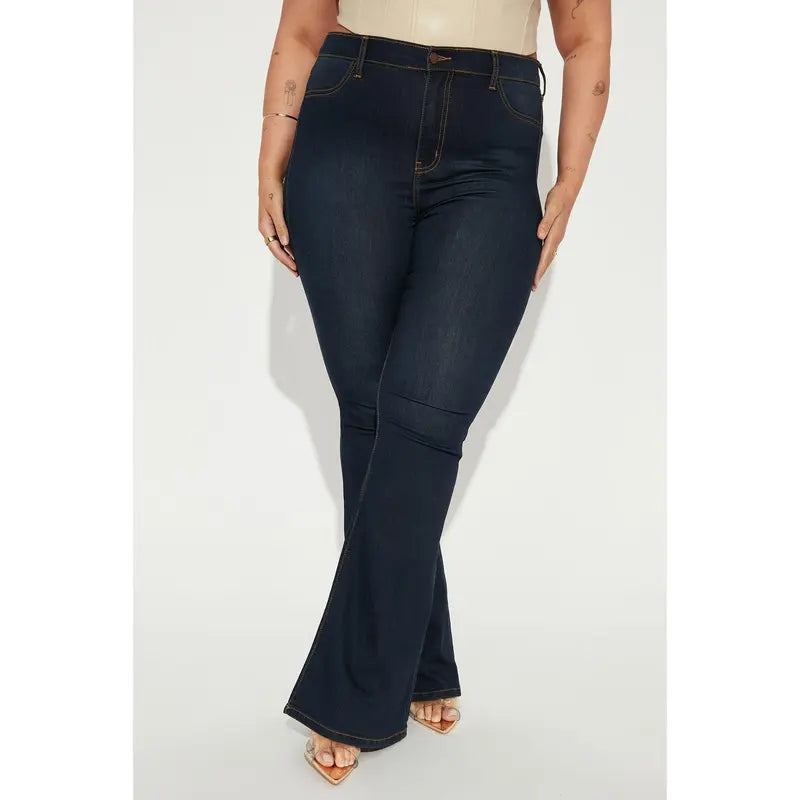 Women's Deep In My Soul Flare Denim Jeans Dark Denim