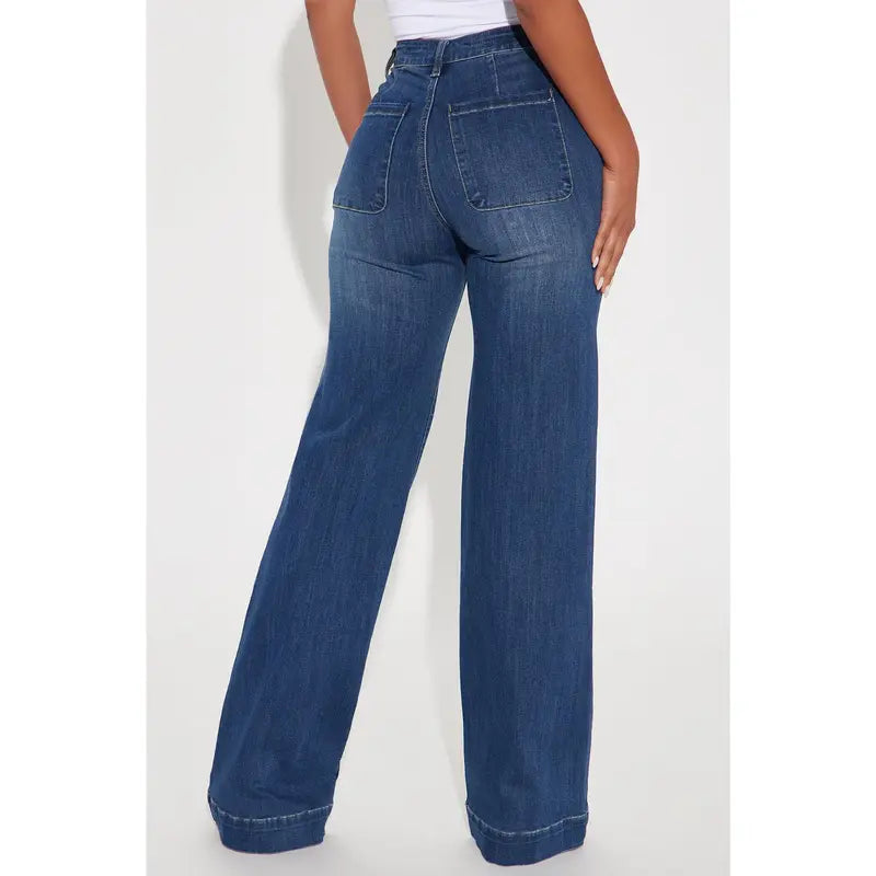 Women's Tall Margot Stretch Trouser Denim Jeans Dark Wash